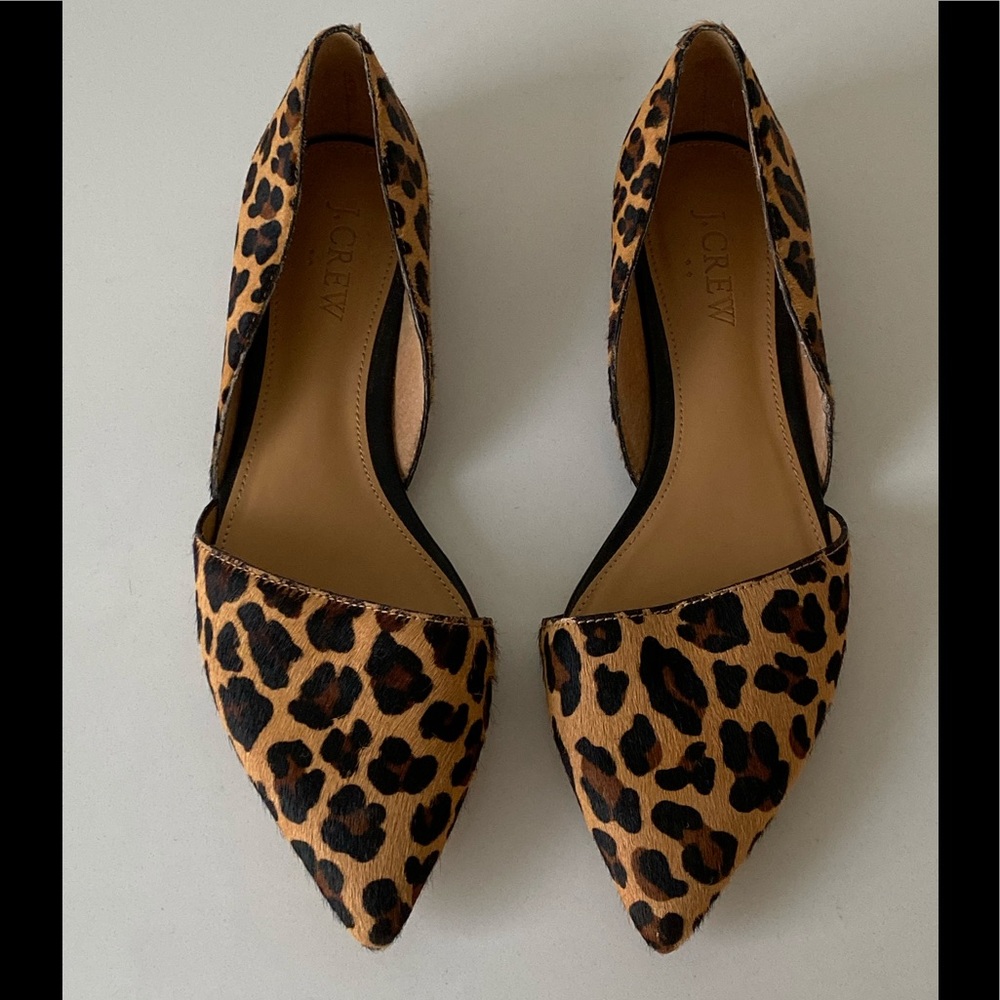 Leopard flats - Zoe calf hair d'Orsay flats